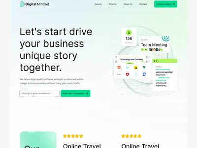 Digital Mindset - Website Redesign autolayout components design figma ui ux website redesign