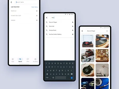 Search Flow barto bottom nav bar clean dailyui design find flow material 3 material you minimal search search ui searching simple ui ux