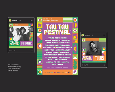 Tau Tau Festival Alternative Branding branding canva canva template design festival instagram instagram template music music festival poster poster festival social media