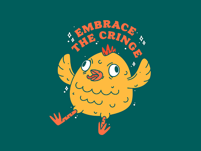 be strong 💪 2d art chicken cringe flat illustration funny illustration vector
