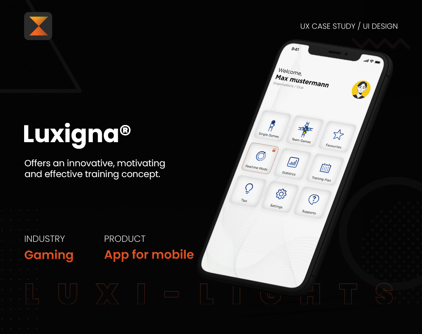 Luxigna (UX Case Study) android app app design bluetooth branding creative dark mode design gaming illustration innovation ios app iot logo minimal mobile app modern motion graphics product design ui vector