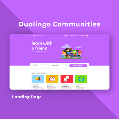 Duolingo Communities branding graphic design ui ui design ux web design