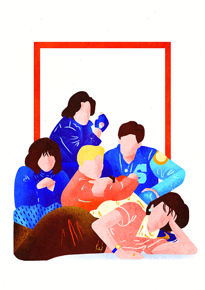 The Breakfast Club 80s film illustration movie poster procreate the breakfast club