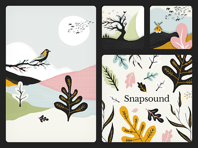 Snapsound website Illustrations branding design graphic design illustration web design website