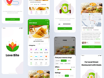 Love Bite Food Application application design apps apps design cook design figma food application food delivery food website graphic design online food application ui uitrends uiux ux