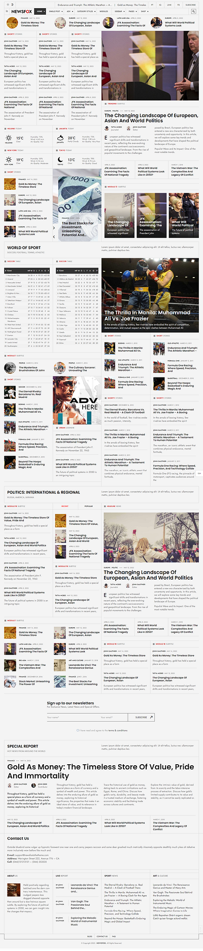Newsfox – Newspaper and Magazine WordPress Theme classic design magazine newspaper theme themeforest ui web wordpress