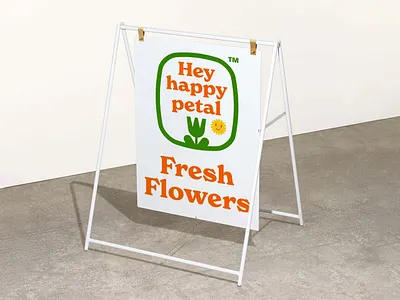 Hey Happy Petal Visual Brand branding flowers graphic design identity illustration logo visual identity