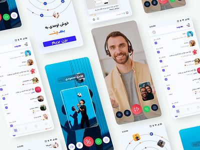 Designing a beh chat application as a team ( dark & light ) app design branding chat design design designer graphic design rtl design seyyed design team design typography ui ui designer ux