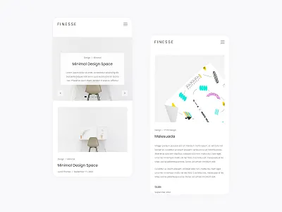 Finesse - WordPress Blog & Portfolio Theme blog graphic design portfolio portfolio theme ui ux web design website design wordpress wordpress design wordpress template wordpress theme