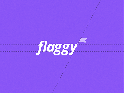 Identity for feature flagging software: Flaggy 🏴 brand brand design branding design flag flags identity logo logo design purple software wordmark