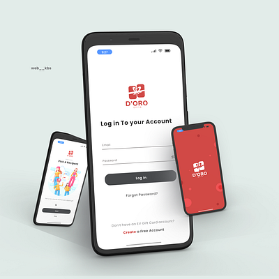 D'oro Mobile App app branding design graphic design illustration typography ui ux