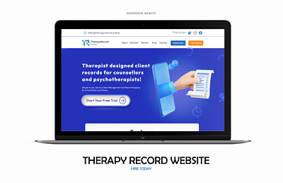 Therapy Record Website design app branding design graphic design illustration typography ui ux