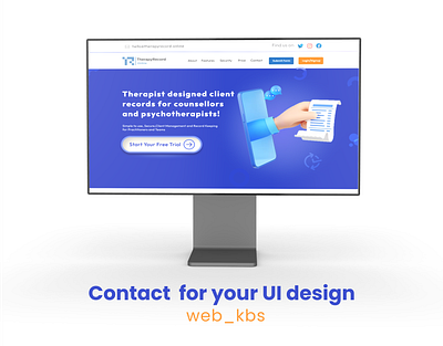 Therapy Record Website design app branding design graphic design illustration typography ui ux