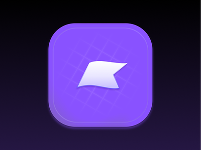 App icon for Flaggy 🏴 app app icon brand branding design icon logo mobile purple software ui