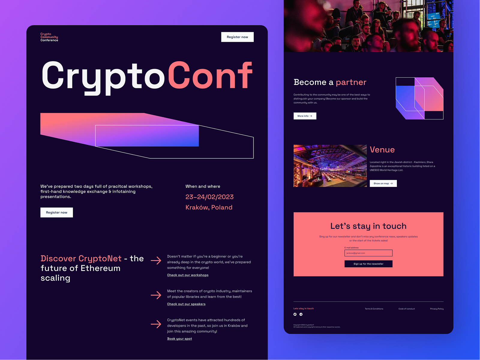 Crypto Conference Website by Balbina Fabia for Software Mansion on Dribbble