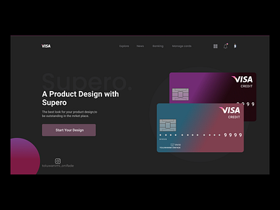 VISA CARDS DARK THEME dark theme design figma graphic design illustration ui