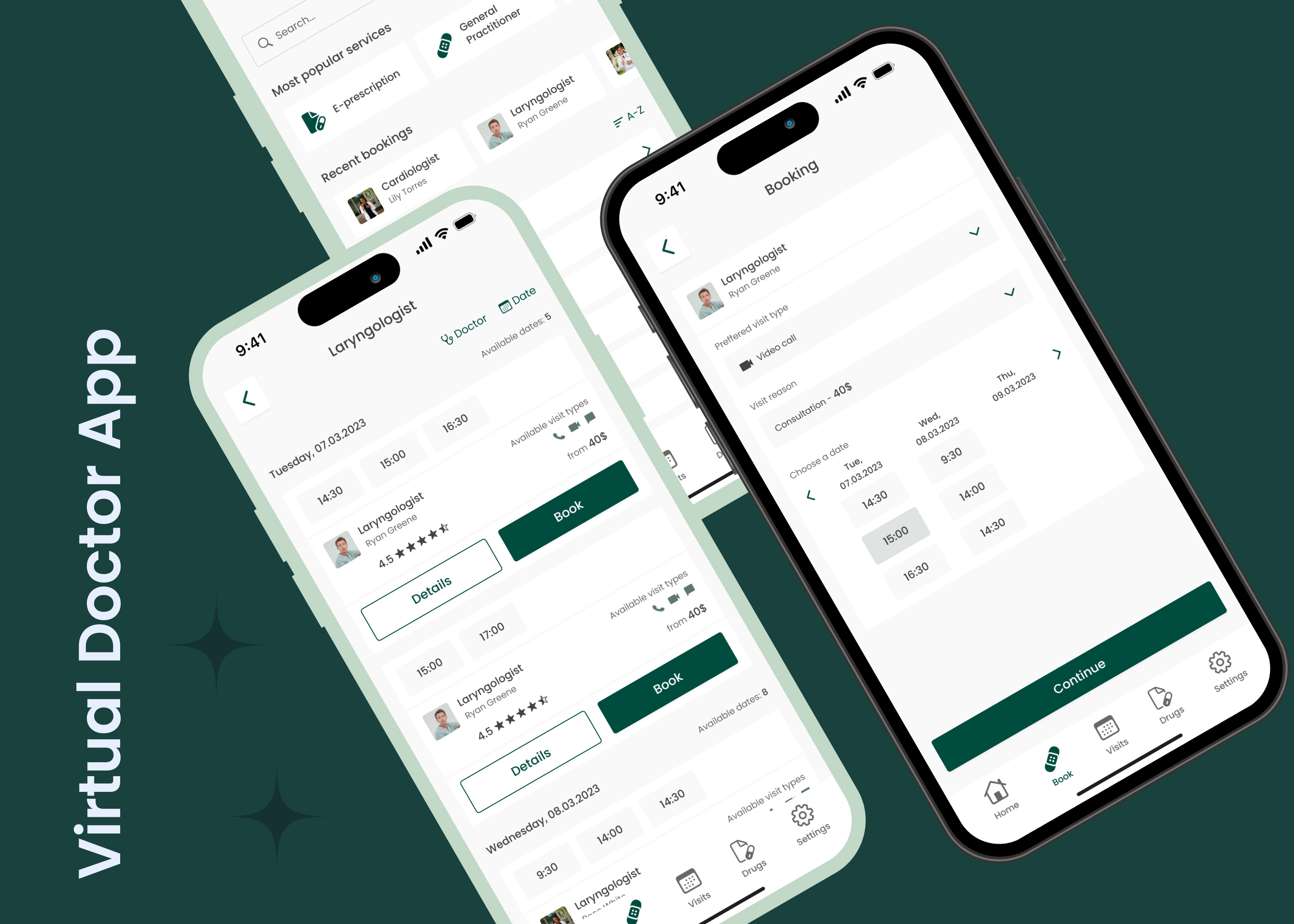 Virtual Doctor Consultations App app design graphic design ios medicalapp ui ux