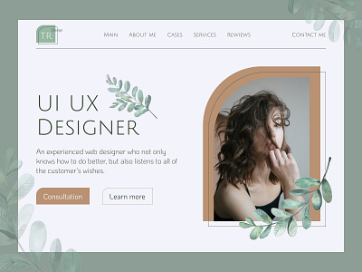 Designer website main screen branding design designer website ui ui ux design ux web design