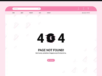 404 - Page Not Found 404 404 error design error error page page not found ui ux web design