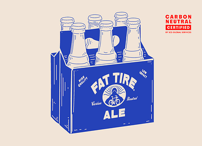 Fat Tire - Drink Sustainably beer design editorial fat tire illustration web illustration