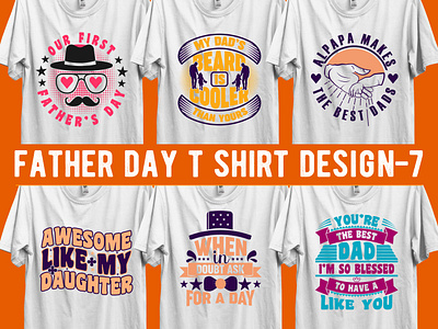 Father's day T-shirt designs bundle papa t shirt design