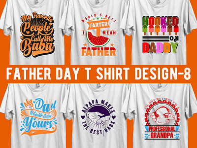 Father's day T-shirt designs bundle-8 mordan t shirt design papa papa t shirt design shirt design typography