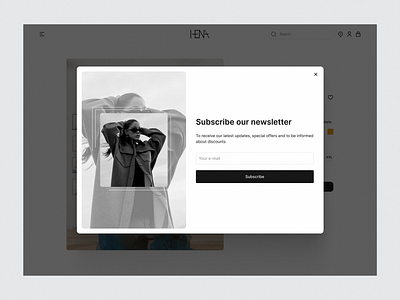 Subscribe Pop-Up 026 daily ui 026 dailyui dailyui026 design newsletter product design product ui subscribe subscription ui web design