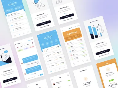 Buy Sell Crypto android banking crypto finance illustration ios mobile app