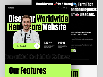 Healthcare Landing Page Website doctor ecommerce health healthcare home page hospital lab landing page medical medical care medicine mental health product ui ux web web app web design web development website