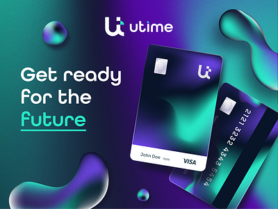 Utime : Branding for Fintech company animation bank banking brand brandbook branding card clean colors design guidelines identity illustration interface logo patterns trand ui