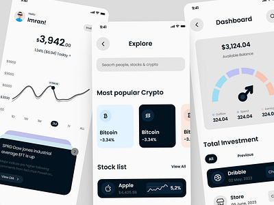 Crypto Mobile App Design design landing page ui ui ux design