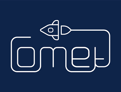 Comet — dailylogochallenge 2d adobeillustrator branding cometlogo dailylogochallenge design graphic design logo logodesign rocketship rocketship logo vector