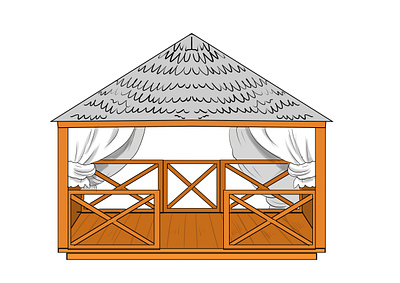 Basic Building shapes and plans conceptart illustration
