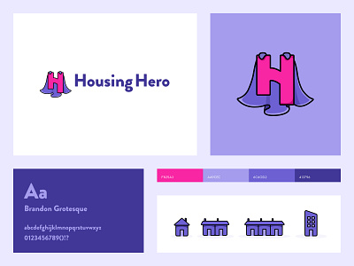 Logo Design - Housing Brand bold branding bright colours cartoon design fun graphic design illustration logo superhero typography vector