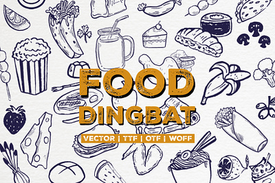 Food Dingbat bbq grill burgundy flowers cakes dessert food food clipart food dingbat food font food icon food illustrations foods fruits hand drawn ice cream line art line drawing food noodles pizza taco vegetable