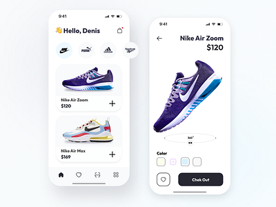Sneakers store app app design application mobile app shop sneakers ui uiux design