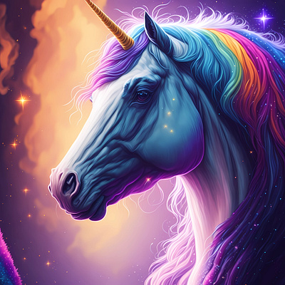A stunning Fantasy Unicorn ai ai created design digital digitalart fantasy fantasy unicorn fiverr graphic design illustration stunning unicorn