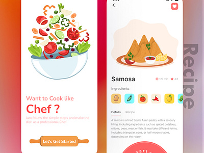 Recipe UI 100dayuichallenge animation branding dailyui day40 design figma graphic design illustration logo recipe ui vector