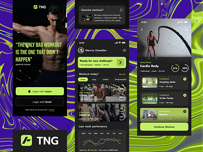 TNG app cardio exercise fit fitness gym mobile stats training workout