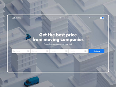Web platform for logistics companies animation delivery logistics marketplace movers ui uiux web design web platform