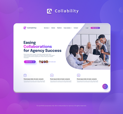 "Collability" Collaboration Service Website branding figma graphic design logo ui ux webdesign