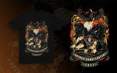 DESIGN T- SHIRT ART WORK KALIMANTAN BRIMOB app branding design esport graphic design illustration logo ui ux vector