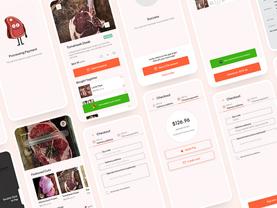 Butchery app shopping experience butchery butcheryapp figmaprototype meatapp mobile mobile app product design prototype uidesign uiux