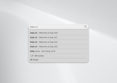 020 #DailyUi - Search dailyui figma mobile search ui