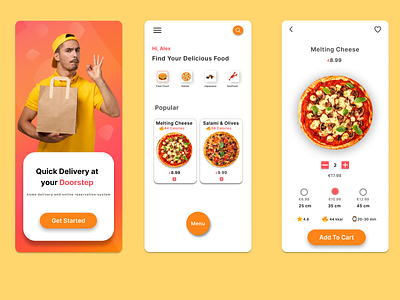 Food delivery application design