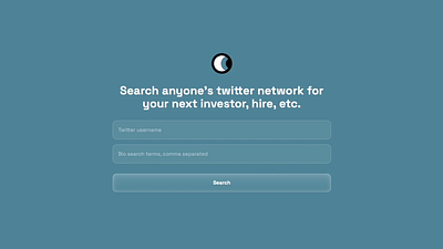 Looking: twitter bio search web app ai app branding chatgpt code hackathon product ui ux visual web