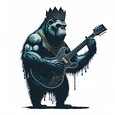 Metal Fan King Kong digital painting display gorilla graphic design guitar illustration king kong metal music music