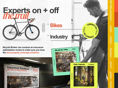 Brand Vision Style Tile - Two bicycle branding layout modern style tile typography