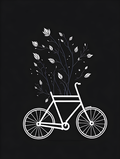Boho Theme Bycycle boho creative process florals graphic design illustration travel