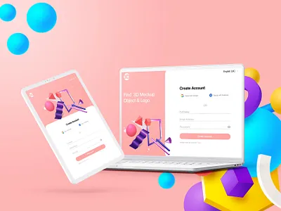 Sign Up Page Design 3d object page design design figma figma designer graphics design page design sign up page signup page design tablet page design ui ui design ui designer uiux design user experience user interface ux designer web page design